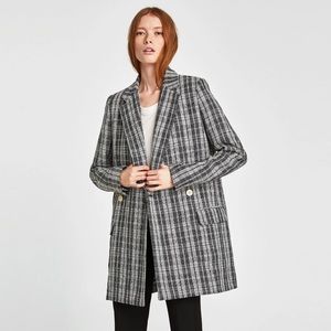 Zara tweed blazer large